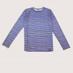 Camiseta infantil UPF50+ de protección solar – rayas azules