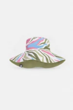 gorro verde y rosa